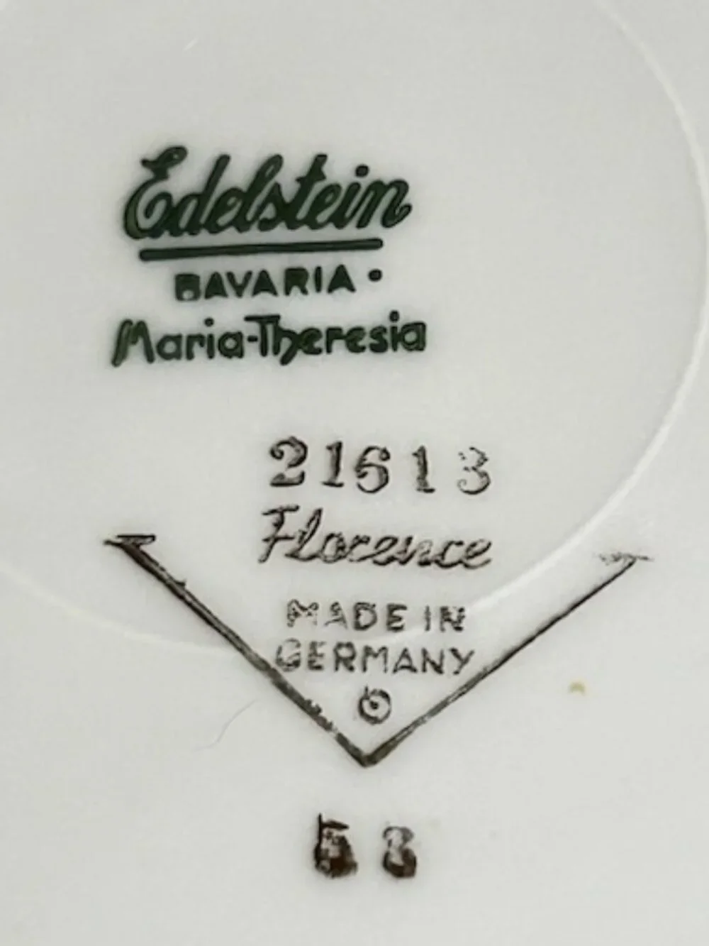 Vintage Edelstein Bavaria Florence Pattern Dinner Plate With Scalloped Edges